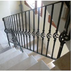 Rampe, escalier, en, fer, forgé, ferronnerie, d’Art,